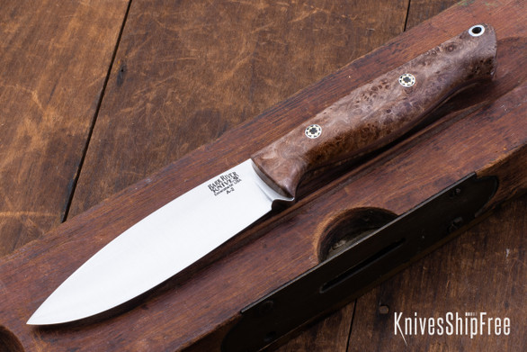 Bark River Knives: UP Gunny - Natural Maple Burl - Mosaic Pins #5