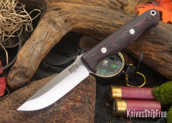 Bark River Knives: Gunny - Red & Black Suretouch - Matte