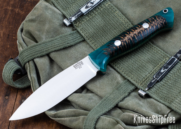 Bark River Knives: UP Bravo - Emerald Pinecone - Green Liners #1