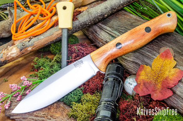 Bark River Knives: UP Bravo - Osage Orange - Black Pins