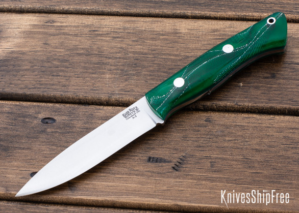 Bark River Knives: Aurora - Green Cyclone Mesh #2