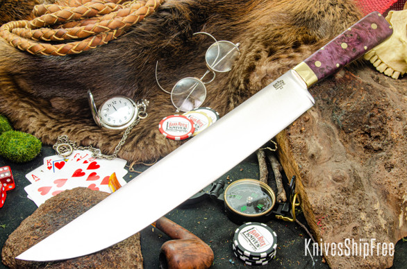 Bark River Knives: Edwin Forrest Bowie - Fuchsia Maple Burl