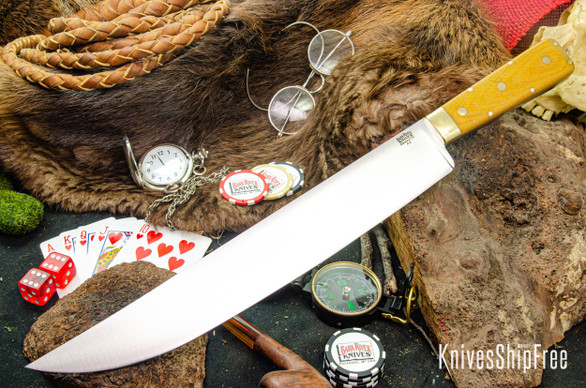 Bark River Knives: Edwin Forrest Bowie - Natural Canvas Micarta