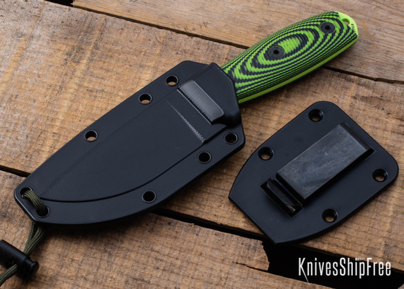 ESEE Knives: ESEE-3PMVG-007 - Venom Green Blade - 3D Neon Green/Black G-10