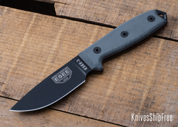ESEE Knives: ESEE-3P-MB - Black Blade
