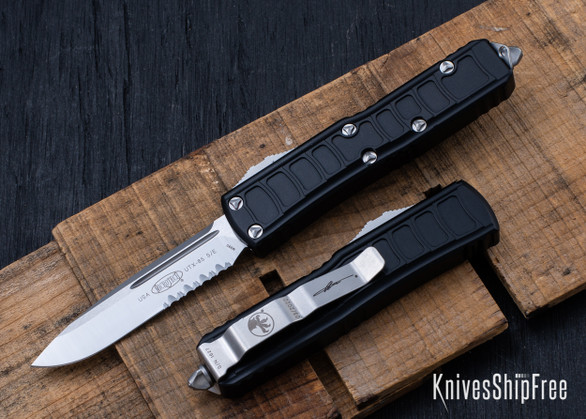 Microtech: UTX-85 II - Auto OTF - Signature Series - Partially Serrated Single Edge -Satin Blade - 231II-5S