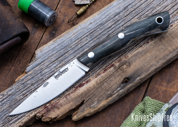Lon Humphrey Knives: Bird & Trout - Forged AEB-L - Storm Maple - White Liners - LH03EH045