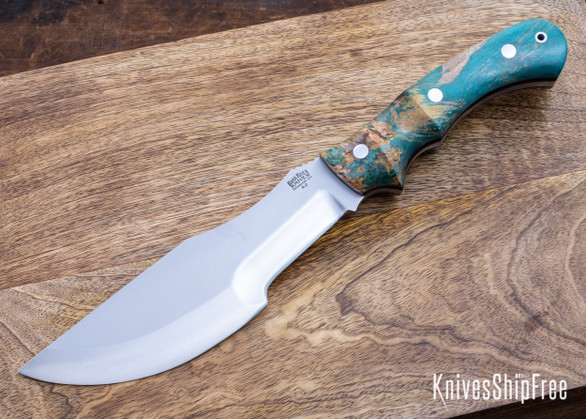 Bark River Knives: Trakker - Teal Maple Burl