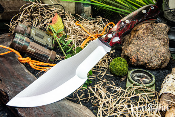 Bark River Knives: Trakker - Red Cyclone Mesh - Red Liners