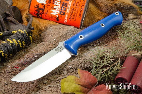 Bark River Knives: Gunny - CPM 3V - Blue Glow G-10 - Hollow Pins