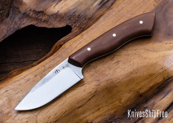 Carter Cutlery: Muteki - Combact Kajiki - Natural Canvas Micarta - Forest Green G10 Liners - CC31CH029