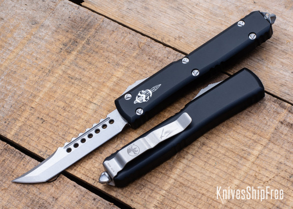 Microtech: Ultratech Hellhound - Auto OTF - Signature Series - Stonewashed STD Blade - 119-10S