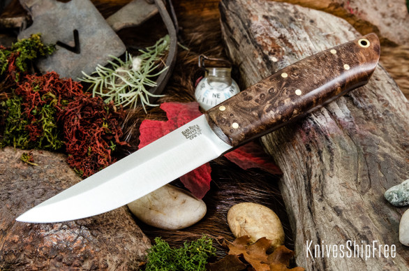 Bark River Knives: Puukko 3V - Natural Elder Burl #1