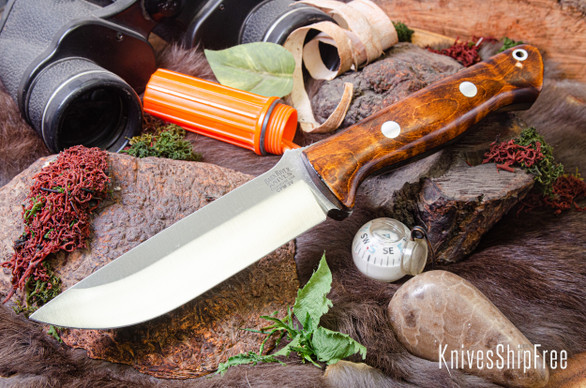 Bark River Knives: Bravo 1.25 - CPM 3V - Dark Curly Maple - Black Liners #2