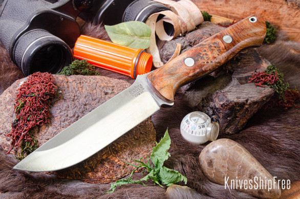 Bark River Knives: Bravo 1.25 - CPM 3V - Tan Maple Burl