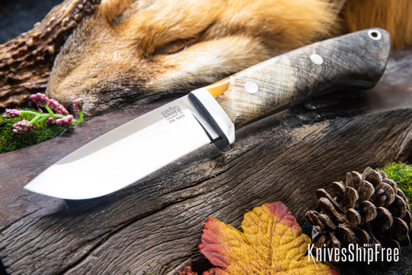 Bark River Knives: Classic Drop Point Hunter - CPM S45VN - Acylic Hybrid