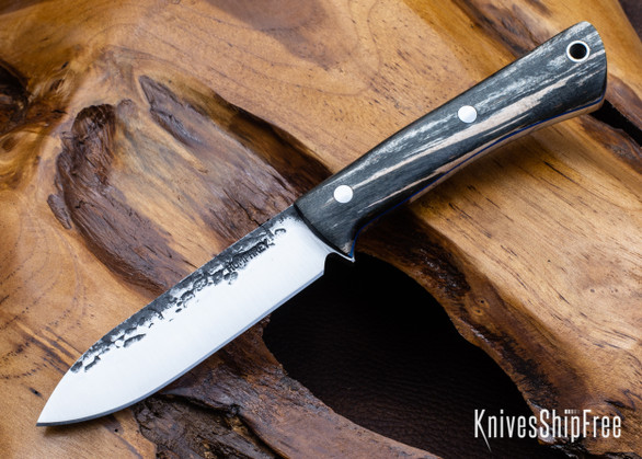 Lon Humphrey Knives: Gold Digger - Forged 52100 - Storm Maple - Blue Liners - LH23IH008