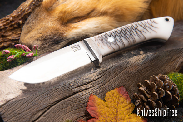 Bark River Knives: Classic Drop Point Hunter - CPM S45VN - White Pinecone