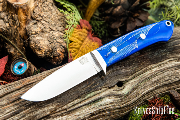 Bark River Knives: Bobcat Hunter - CPM 154 - Blue Cyclone Mesh