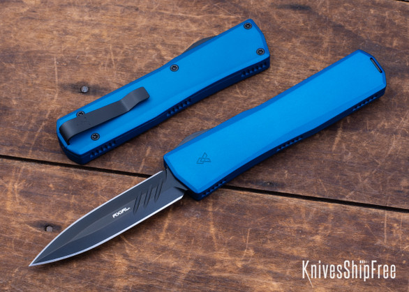 Axial: Shift - OTF Auto - Blue Anodized Aluminum - CPM-20CV - Double Edge - Blackwash