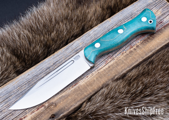 Bark River Knives: Cub - CPM 3V - Teal Maple Burl #2