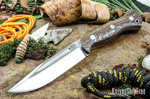 Bark River Knives: Cub - CPM 3V - Bog Oak - White Liners #2
