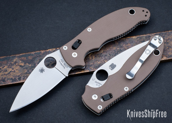 Spyderco: Manix 2 Sprint Run - Brown G-10 - Ball Bearing Lock - CPM-15V - C101GPBN15V2