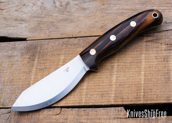 L.T. Wright Knives: JX2 Jessmuk - CPM 3V - Dessert Ironwood - Black Liners 15