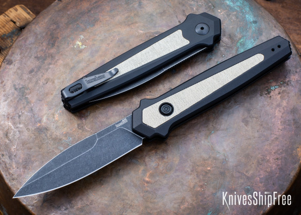 Kershaw Knives: Launch 15 - Black Aluminum - Canvas Micarta Inlays - CPM-MagnaCut - BlackWash - 7950