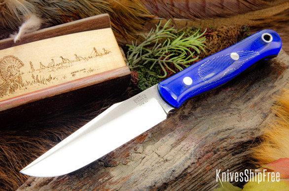 Bark River Knives: Ultralite Field Knife - CPM 3V - Blue Cyclone Mesh