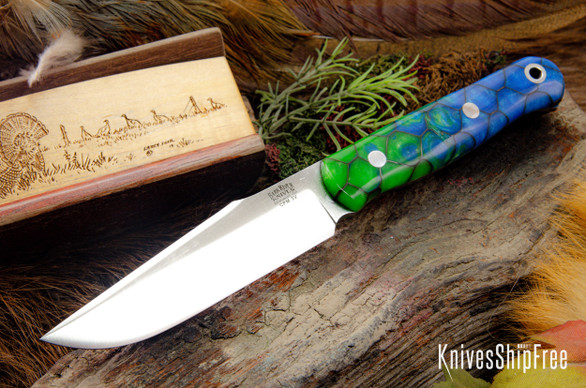 Bark River Knives: Ultralite Field Knife - CPM 3V - Borealis Dragon Scale