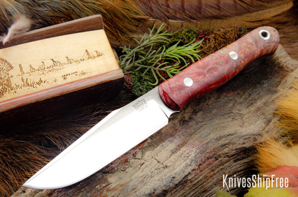 Bark River Knives: Ultralite Field Knife - CPM 3V - Hellfire Maple Burl #1