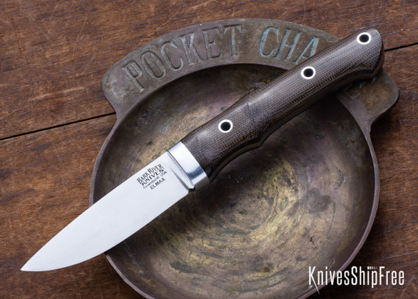 Bark River Knives: Classic Utility Caper - Green Canvas Micarta - Hollow Pins