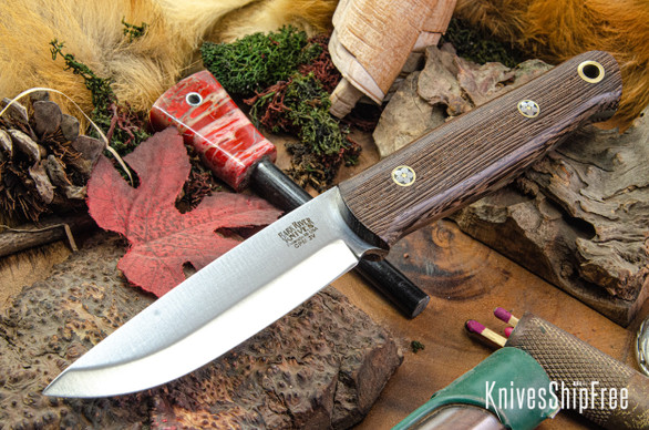 Bark River Knives: Bushcrafter II - CPM 3V - Wenge - Mosaic Pins #3