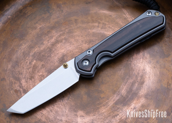 Chris Reeve Knives: Small Sebenza 31 - CPM-MagnaCut Tanto - Macassar Ebony Inlay - CR20CI003