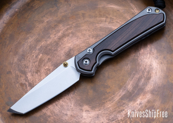 Chris Reeve Knives: Small Sebenza 31 - CPM-MagnaCut Tanto - Macassar Ebony Inlay - CR20CI010