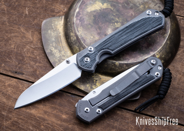 Chris Reeve Knives: Small Sebenza 31 - Black Canvas Micarta Inlay - Insingo - CPM-MagnaCut