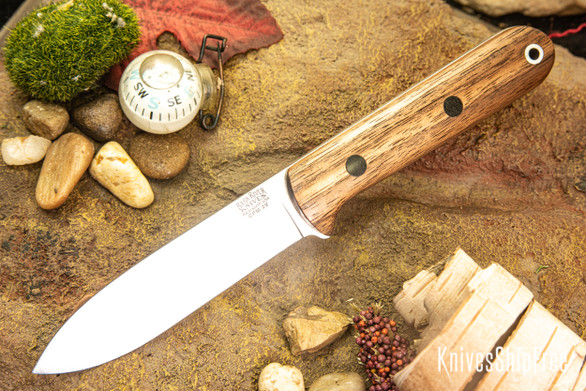 Bark River Knives: Mini Kephart - CPM 3V - American Walnut - White Liners - Black Pins