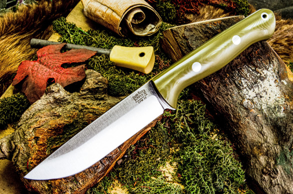 Bark River Knives: Bravo 1.25 LT - CPM 3V - Rampless - Ranger Green G-10