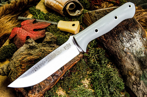 Bark River Knives: Bravo 1.25 LT - CPM 3V - Battleship Gray G-10 - Red Liners - Hollow Pins