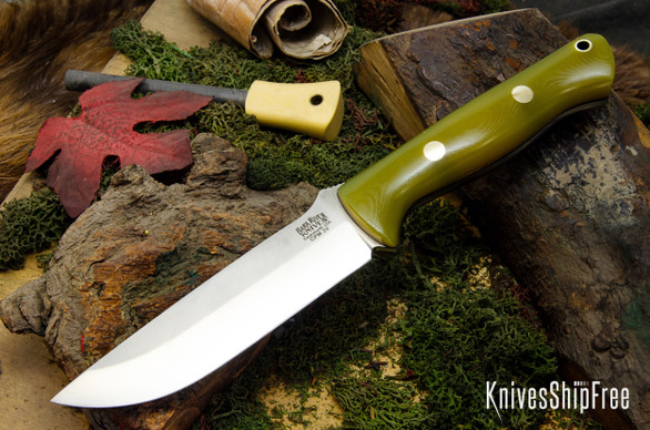 Bark River Knives: Bravo 1.25 LT - CPM 3V - Lager G-10 - Black Liners - Brass Pins