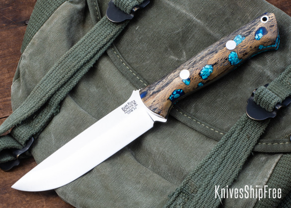 Bark River Knives: Bravo 1.25 LT - CPM 3V - Blue Cholla Cactus with Turquoise #2