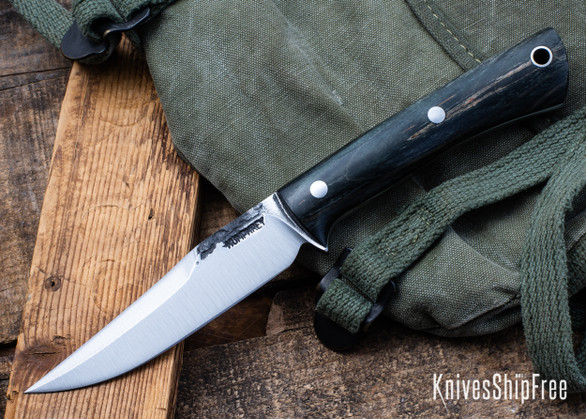 Lon Humphrey Knives: Minuteman - Forged 52100 - Storm Maple - Black Liners - LH28DI044