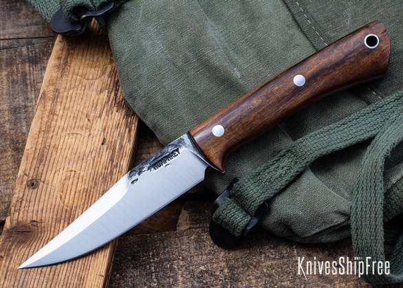 Lon Humphrey Knives: Minuteman - Forged 52100 - Tasmanian Blackwood - Red Liners - LH28DI092