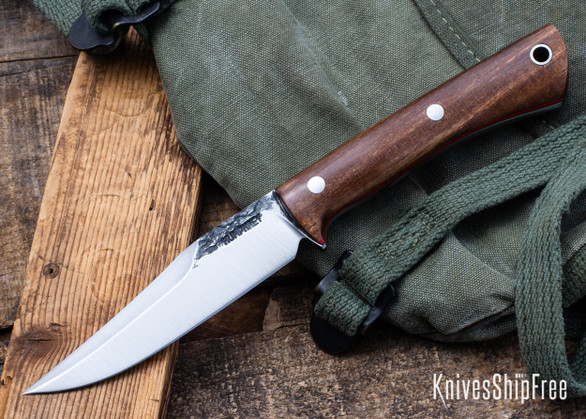 Lon Humphrey Knives: Minuteman - Forged 52100 - Tasmanian Blackwood - Red Liners - LH28DI093