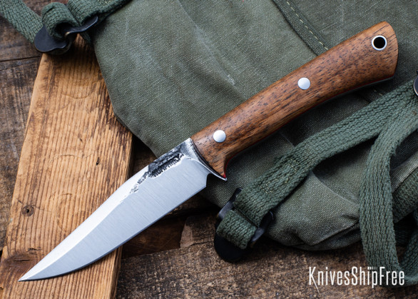 Lon Humphrey Knives: Minuteman - Forged 52100 - Tasmanian Blackwood - Red Liners - LH28DI095