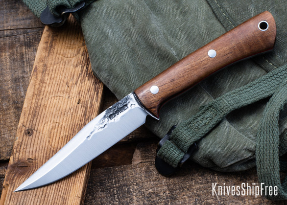 Lon Humphrey Knives: Minuteman - Forged 52100 - Tasmanian Blackwood - Red Liners - LH28DI096