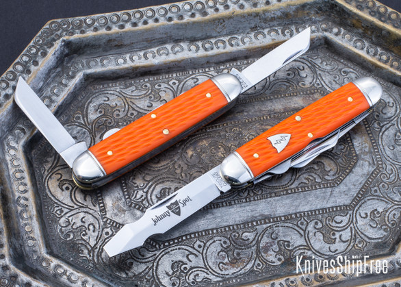 Great Eastern Cutlery: #53 - Tidioute - Journeyman Electrician Knife - Jigged Orange Delrin