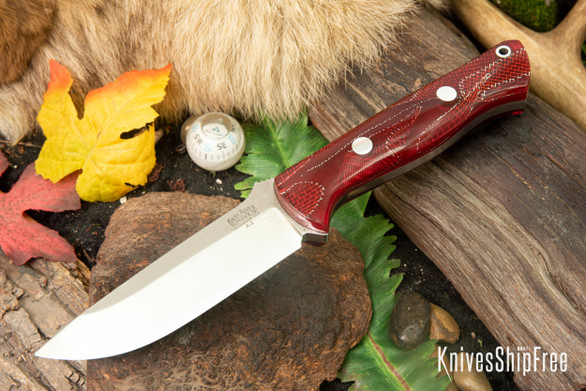Bark River Knives: Bravo 1 - Red Cyclone Mesh - Red Liners