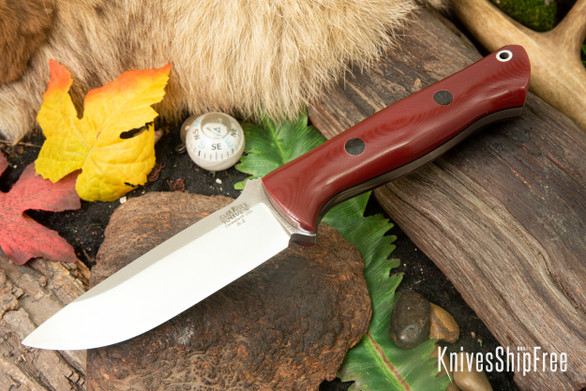 Bark River Knives: Bravo 1 - Red G-10 - Black Liners & Pins